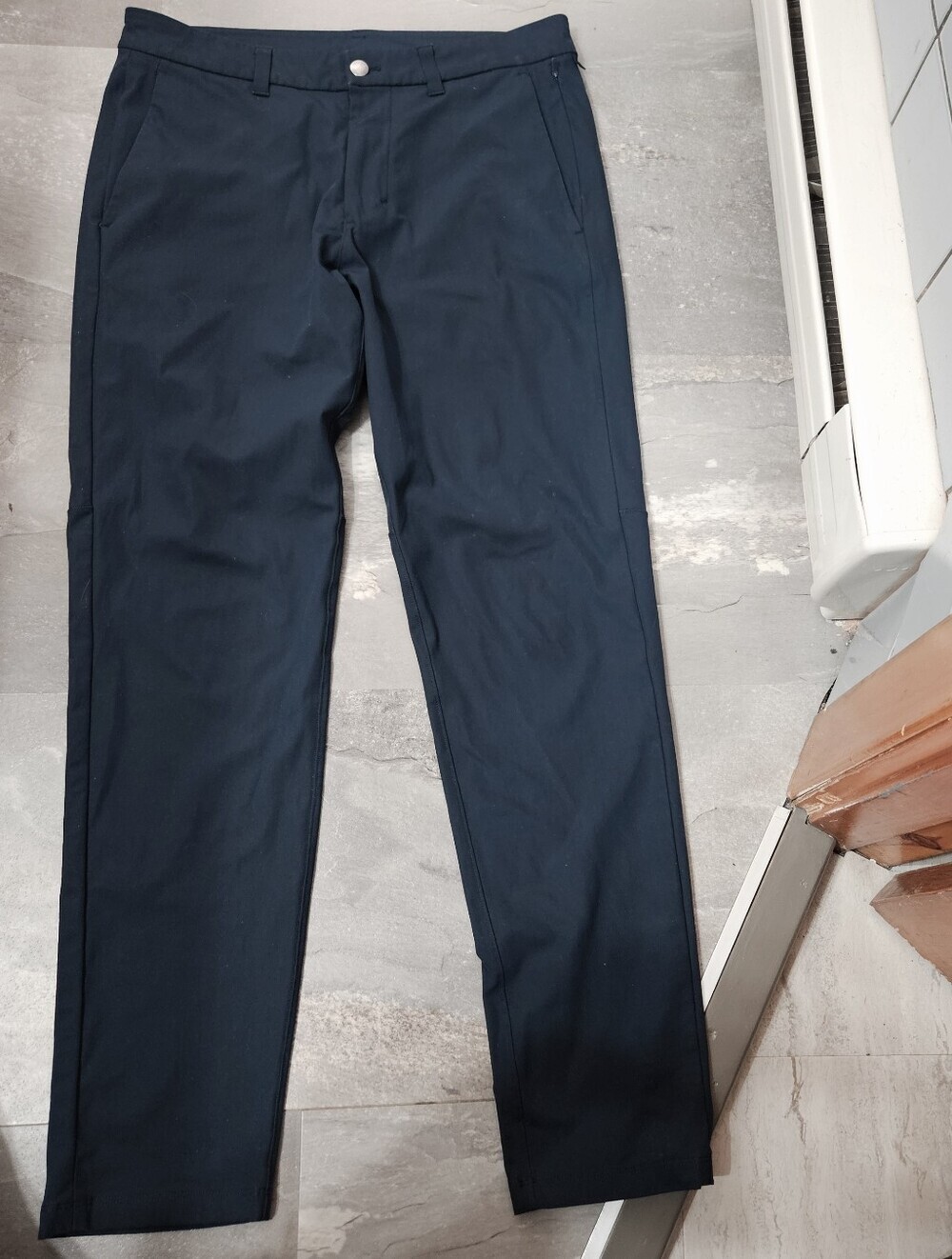 Lululemon Commission Pant Slim *Warpstreme. 30" Inseam. Navy Blue. 32